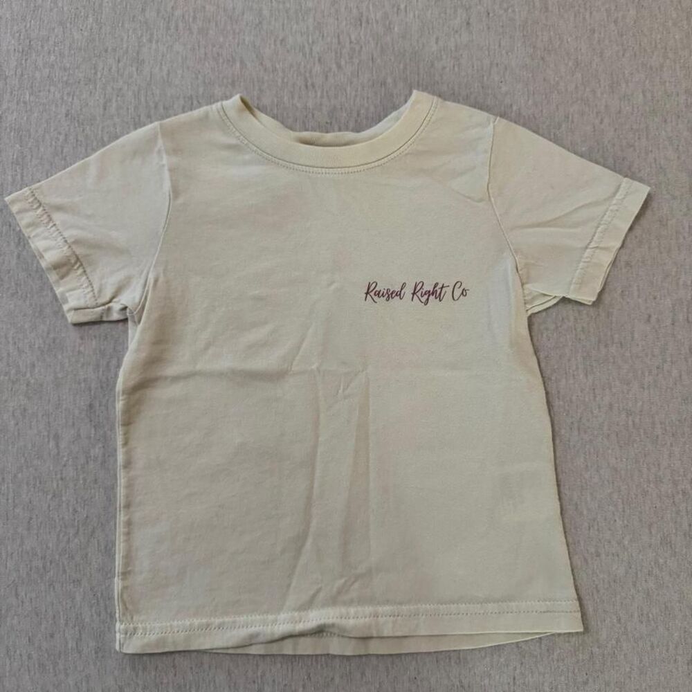 Raised Right Cream and Yellow T-shirt